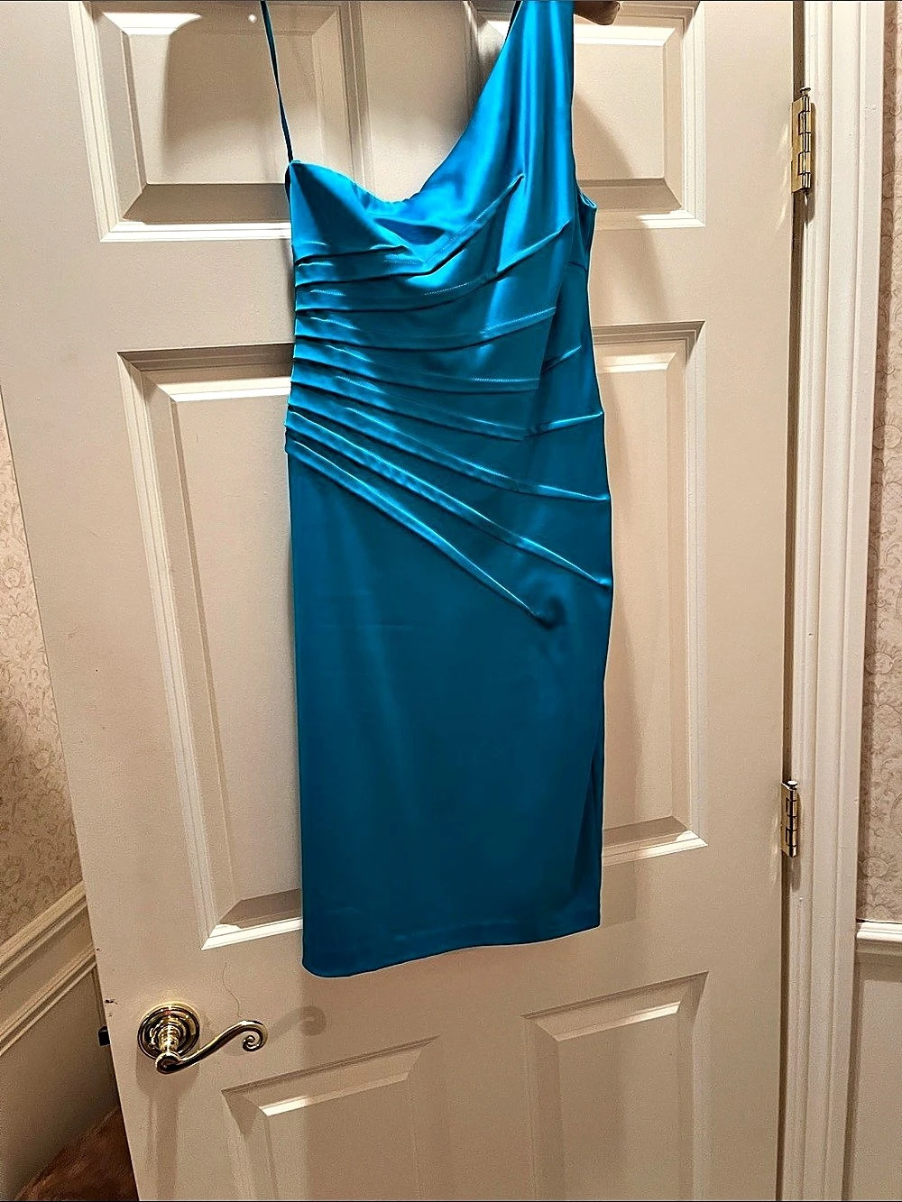 Blue Draped Maxi Dress Like New